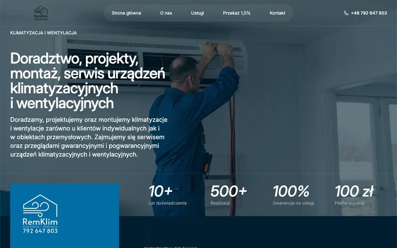 Strona internetowa — RemKlim
